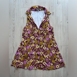 Urban Outfitters Floral Tank Button Down Dress, Size Large